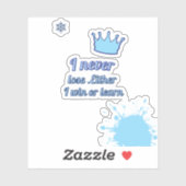 Motivierend_I verliert niemals, entweder ich gewin Aufkleber (Blatt)