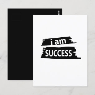 Motivierend ich bin Erfolg Motivierend Postkarte