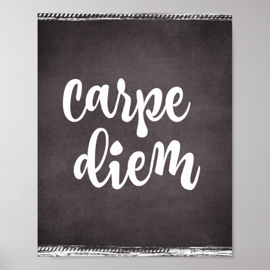 Motivierend Inspiration: Carpe Diem Zitat Poster (Vorne)