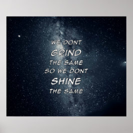Motivierend Inspiration für die Grind- und Shine-S Poster