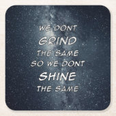 Motivierend Inspiration für die Grind- und Shine-S Rechteckiger Pappuntersetzer (Vorderseite)