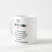 Motivierend Inspiration Kleine Erinnerungen Kaffeetasse (Vorderseite Links)
