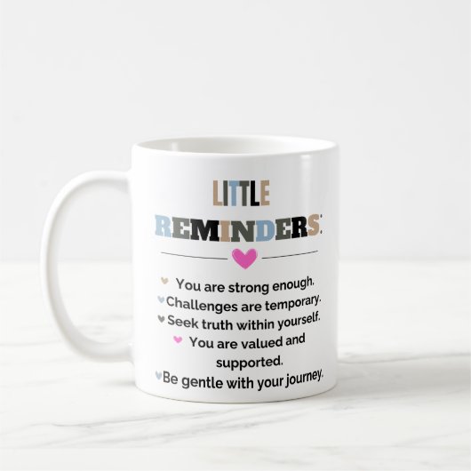 Motivierend Inspiration Kleine Erinnerungen Kaffeetasse (Links)