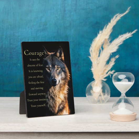 Motivierend Inspiration mit Wolf Fotoplatte (Seite)