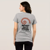 Motivierend Inspiration "Never stop Dreaming" Tri-Blend Shirt (Rückseite voll)