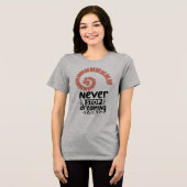 Motivierend Inspiration "Never stop Dreaming" Tri-Blend Shirt (Vorderseite voll)