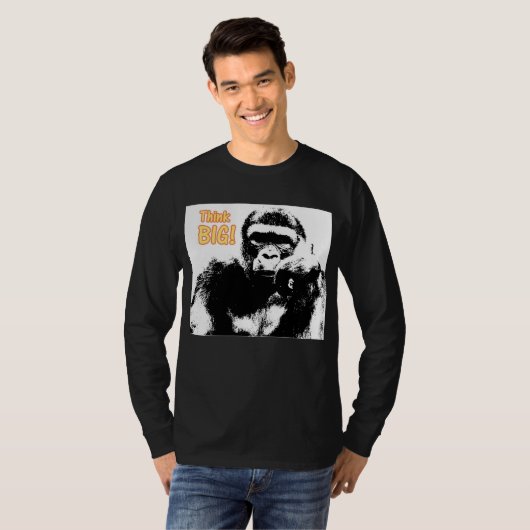 Motivierend Inspiration Zitat Gorilla Pop Kunst T-Shirt (Vorne ganz)