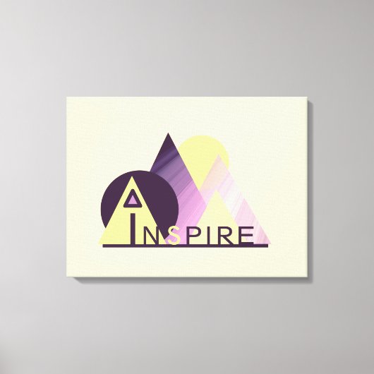 Motivierend "INSPIRIER" 24"x18" Wrapped Canvas Leinwanddruck (Vorderseite)