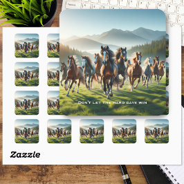 Motivierend inspirierend quadratischer aufkleber