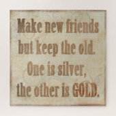 Motivierend, inspirierende Botschaft über Freunde, Puzzle (Horizontal)