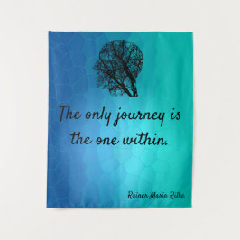 Motivierend, inspirierende optimistische Botschaft Wandteppich