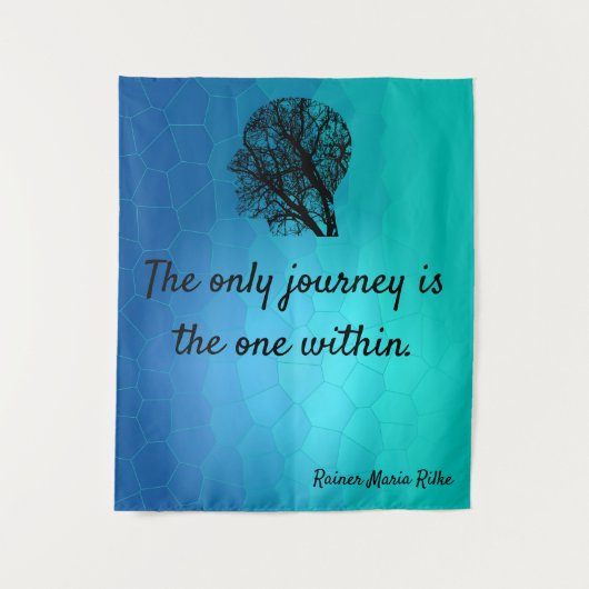 Motivierend, inspirierende optimistische Botschaft Wandteppich (Vorderseite)