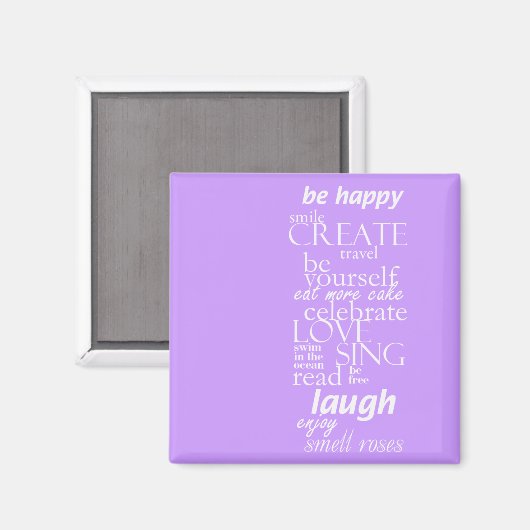 motivierend inspirierende Worte Magnet (Vorderseite/Rückseite)