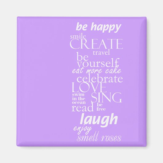 motivierend inspirierende Worte Magnet (Vorne)