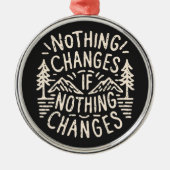 Motivierend inspirierende Zitate schwarz Ornament Aus Metall (Vorne)