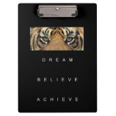 Motivierend inspirierender Erfolg Coole Tiger Eyes Klemmbrett (Vorderseite)
