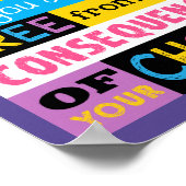 Motivierend inspirierender Lebenskostenansatz Lila Poster (Ecke)