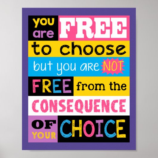 Motivierend inspirierender Lebenskostenansatz Lila Poster (Vorne)