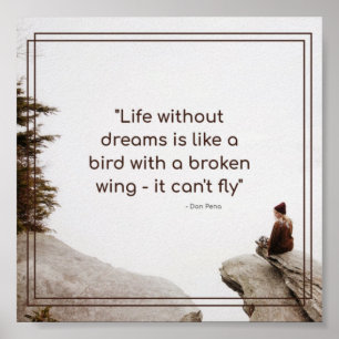 Motivierend - inspirierender Lebenskostenvoranschl Poster