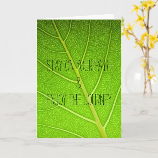 Motivierend inspirierendes Natureleaf-Zitat Karte (Gelbe Blume)