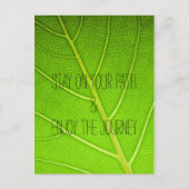 Motivierend inspirierendes Natureleaf-Zitat Postkarte (Vorderseite)