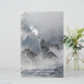 motivierend inspirierendes Zitat von Führungskräft Briefpapier (Stehend Vorderseite)