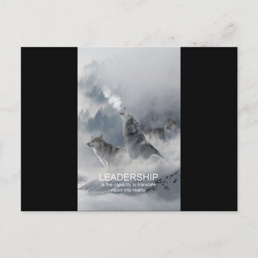 motivierend inspirierendes Zitat von Führungskräft Postkarte (Vorderseite)