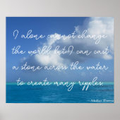 Motivierend inspirierendes Zitat von Mutter Theres Poster (Vorne)