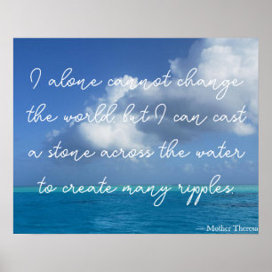 Motivierend inspirierendes Zitat von Mutter Theres Poster