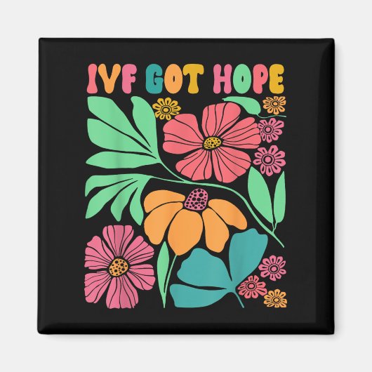 Motivierend Inspiriert Ivf Mama Wildblume Ivf Mama Magnet (Vorne)