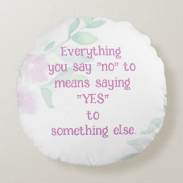 Motivierend Ja Lebenskostenvoranschlag Blume Rundes Kissen