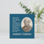 Motivierend JEDER GROSSE DREAM Harriet Tubman (Stehend Vorderseite)
