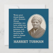 Motivierend JEDER GROSSE DREAM Harriet Tubman (Vorderseite)