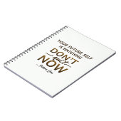 Motivierend Journal - Jetzt nicht kündigen - Futur Notizblock (Linke Seite)