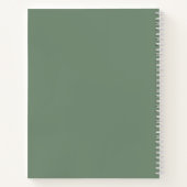 Motivierend Journal Sage Green Notizblock (Rückseite)