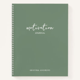Motivierend Journal Sage Green Notizblock