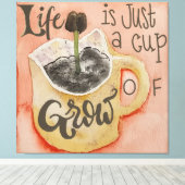 Motivierend Kaffee Inspiration Leinwanddruck (Insitu (Holzboden))