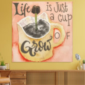 Motivierend Kaffee Inspiration Leinwanddruck (Insitu (Wohnzimmer))