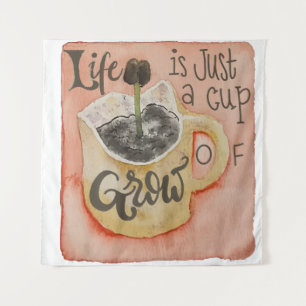 Motivierend Kaffee Inspiration Wandteppich