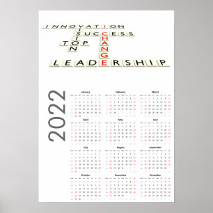 Motivierend Kalender 2022 Poster