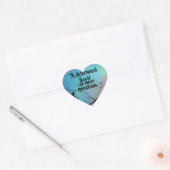 Motivierend Kann Berge bewegen Ombre Herzform Herz-Aufkleber (Umschlag)