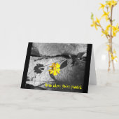 Motivierend Karte "Wo wachsen Sie gepflanzt sind" (Gelbe Blume)