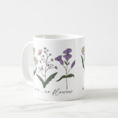 Motivierend | Kein Regen Keine Blume | Geschenk Kaffeetasse (Vorderseite Links)