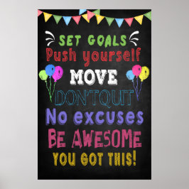 Motivierend Klassenzimmer-Poster für Klassenzimmer Poster