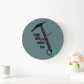 Motivierend Klettergebiet Rockclimbing Sprichwort Große Wanduhr (Zuhause)