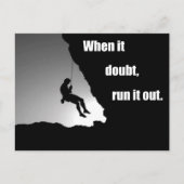 Motivierend Kletterklettern Sprichwort Feiertagspostkarte (Vorderseite)