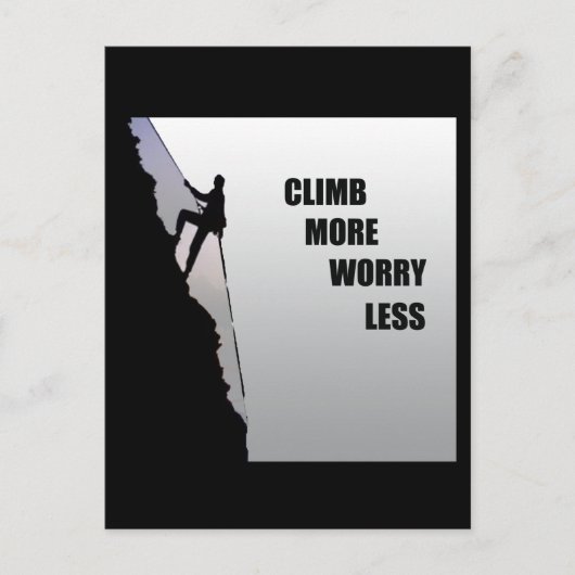 Motivierend Kletterklettern Sprichwort Postkarte (Vorderseite)