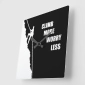 Motivierend Kletterklettern Sprichwort Quadratische Wanduhr (Winkel)