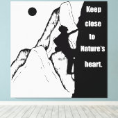 Motivierend Klettern Leinwanddruck (Insitu (Holzboden))