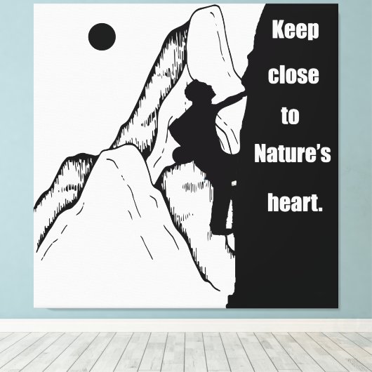 Motivierend Klettern Leinwanddruck (Insitu (Holzboden))